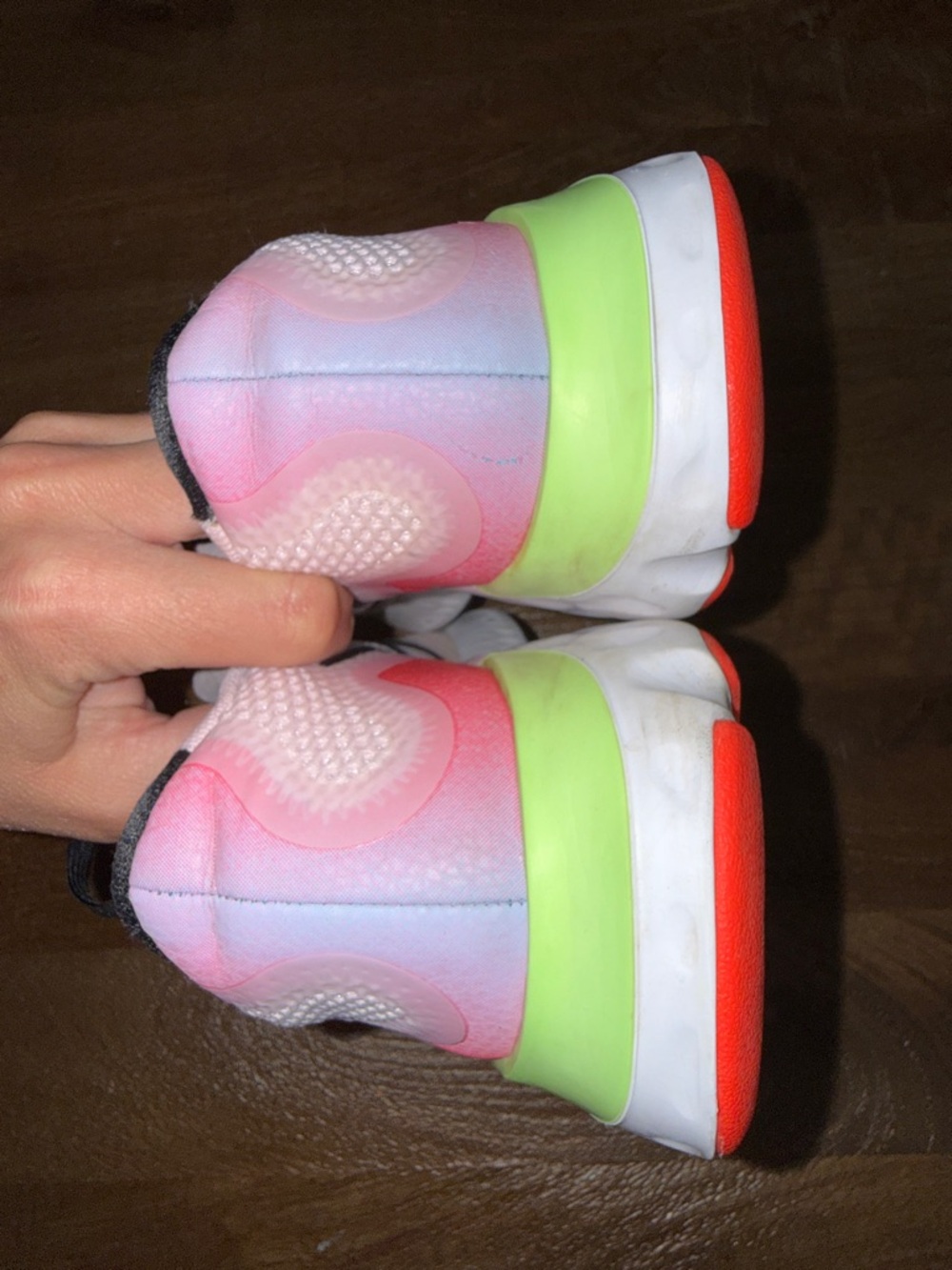 Nike Pink Mesh Running Sneakers with Neon Green Accents - Picture 8 of 10